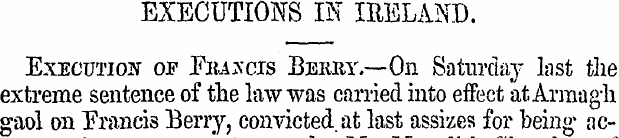 EXECUTIONS IN IRELAND. Execution of Fran...