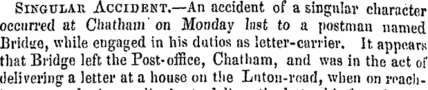 Singular Accident.—An accident of a sing...