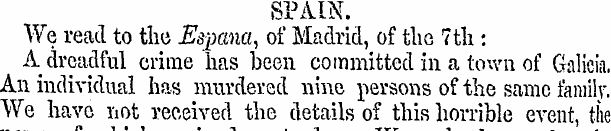 SPAIN. We read to the Espana, of Madrid,...