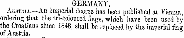 GERMANY. Ausmi.—An Imperial decree has b...