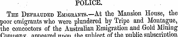 POLICE. The Defrauded Emigrants.—At the ...