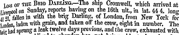 l as of the Bbig Darling.—The ship Cromw...