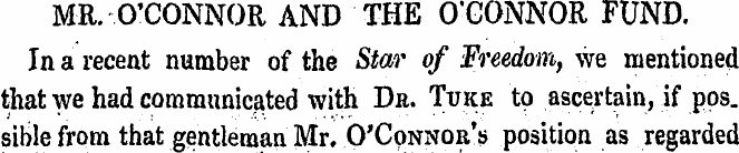 MR. O'CONNOR AND THE O'CONNOR FUND. In a...