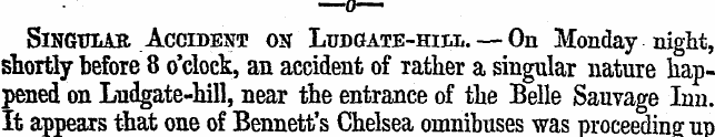 —o—Singular Accident on Ludgate-hill. — ...