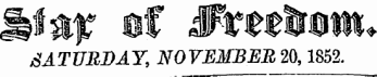 M%t ^ JPrttlmWk SATURDAY, NOVEMBER 20,1852.