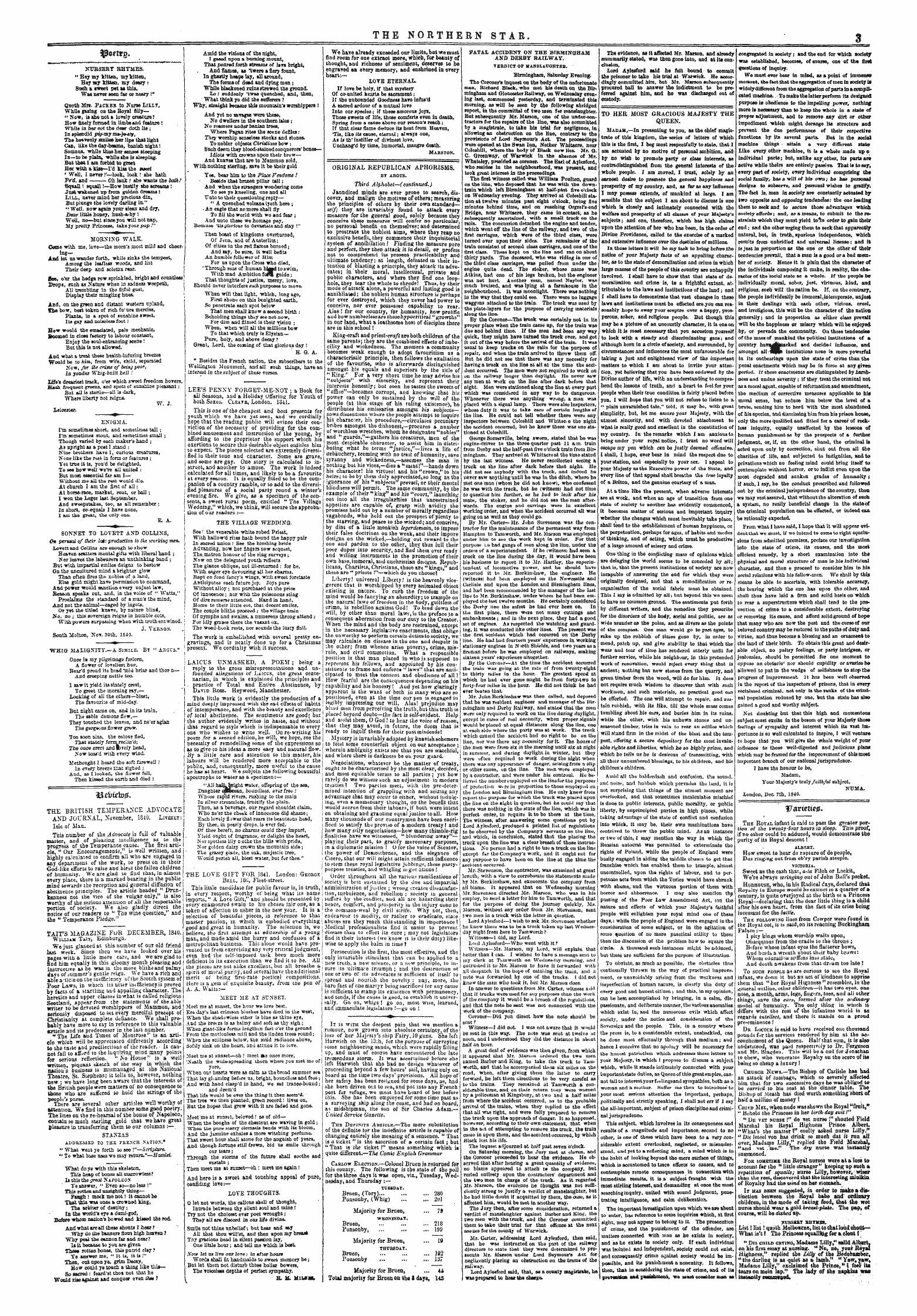 Northern Star (1837-1852): jS F Y, 3rd edition - Vavi*Tie#.