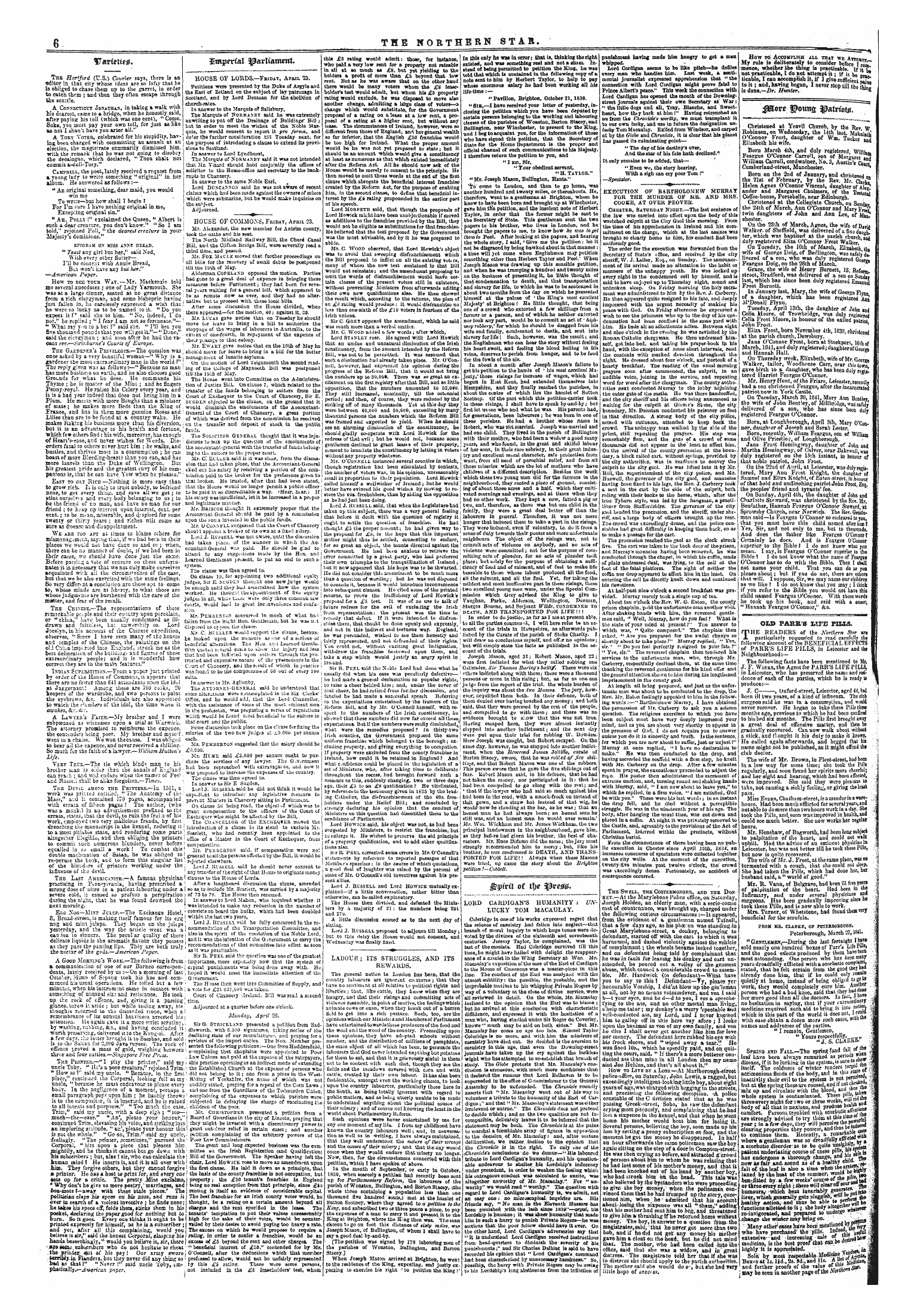 Northern Star (1837-1852): jS F Y, 3rd edition - Movt ^Una $Atrtote