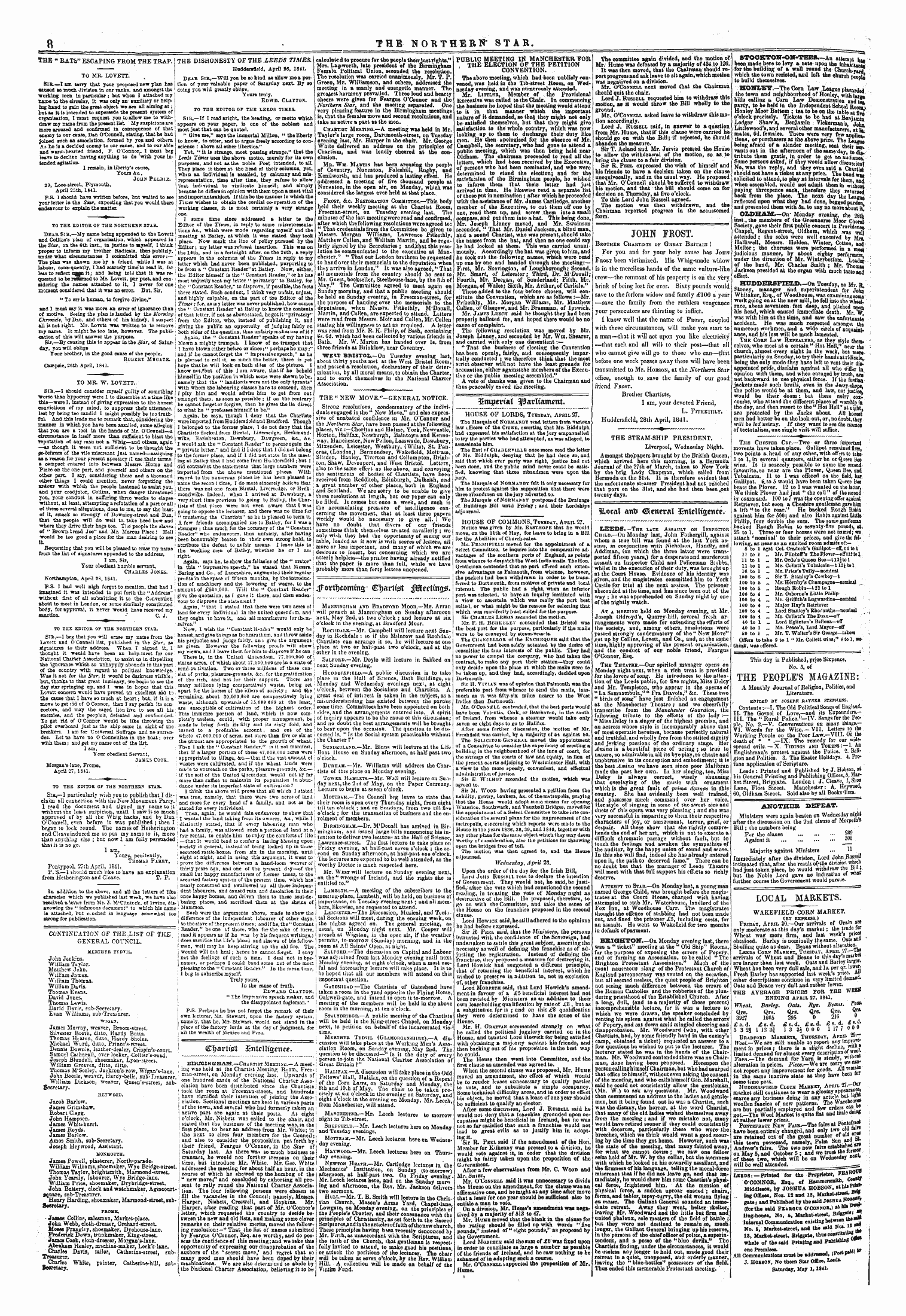 Northern Star (1837-1852): jS F Y, 3rd edition - John Fbost.