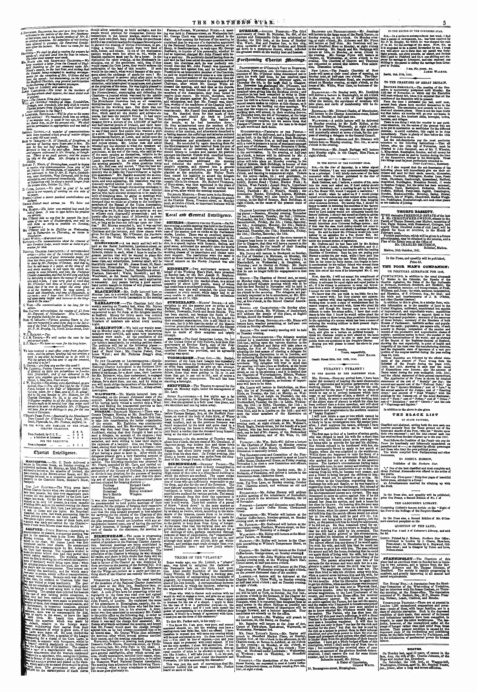 Northern Star (1837-1852): jS F Y, 3rd edition - €$Artt# Zsfetlisente.