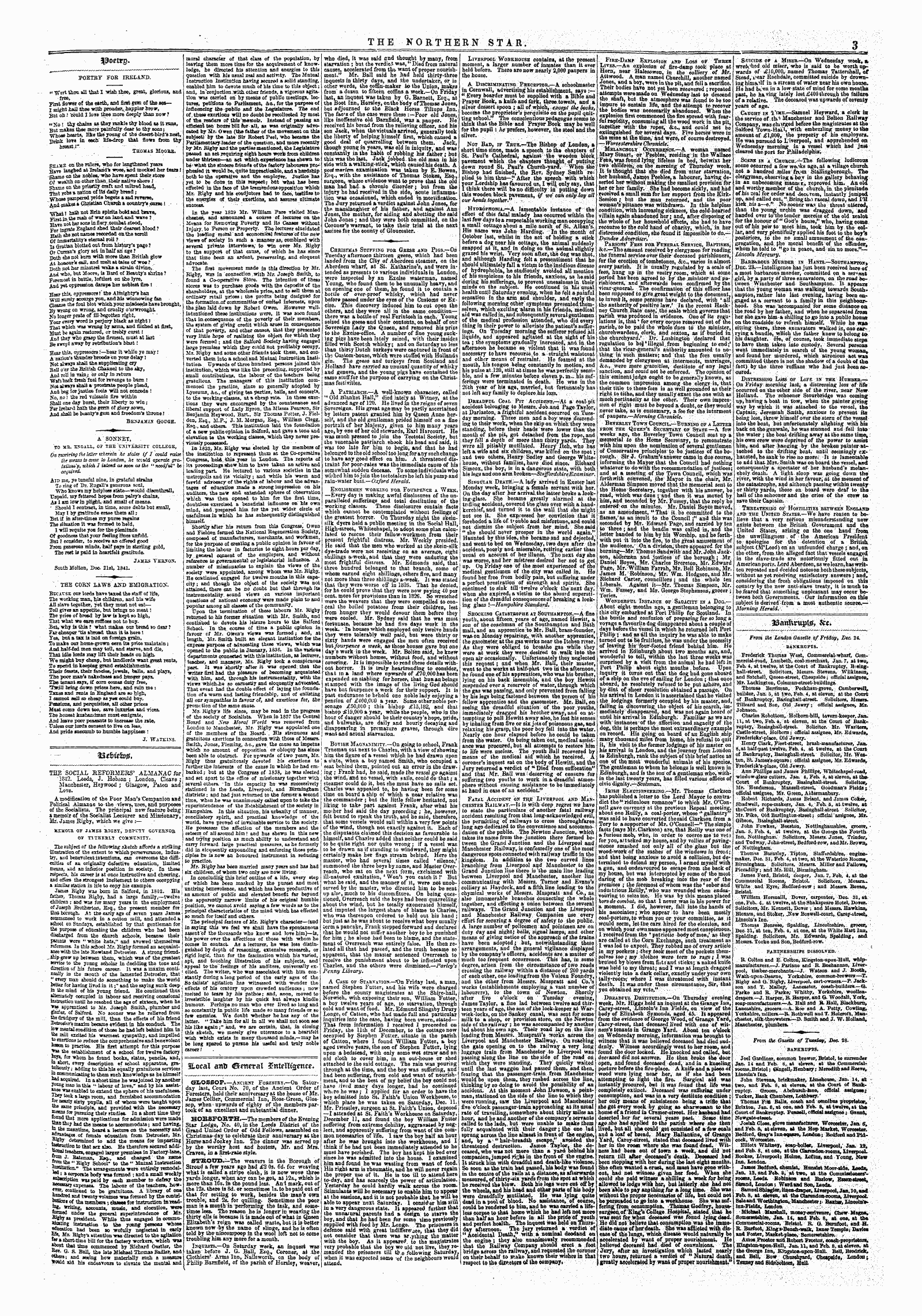 Northern Star (1837-1852): jS F Y, 3rd edition - ^Awtmt^Js , $*I