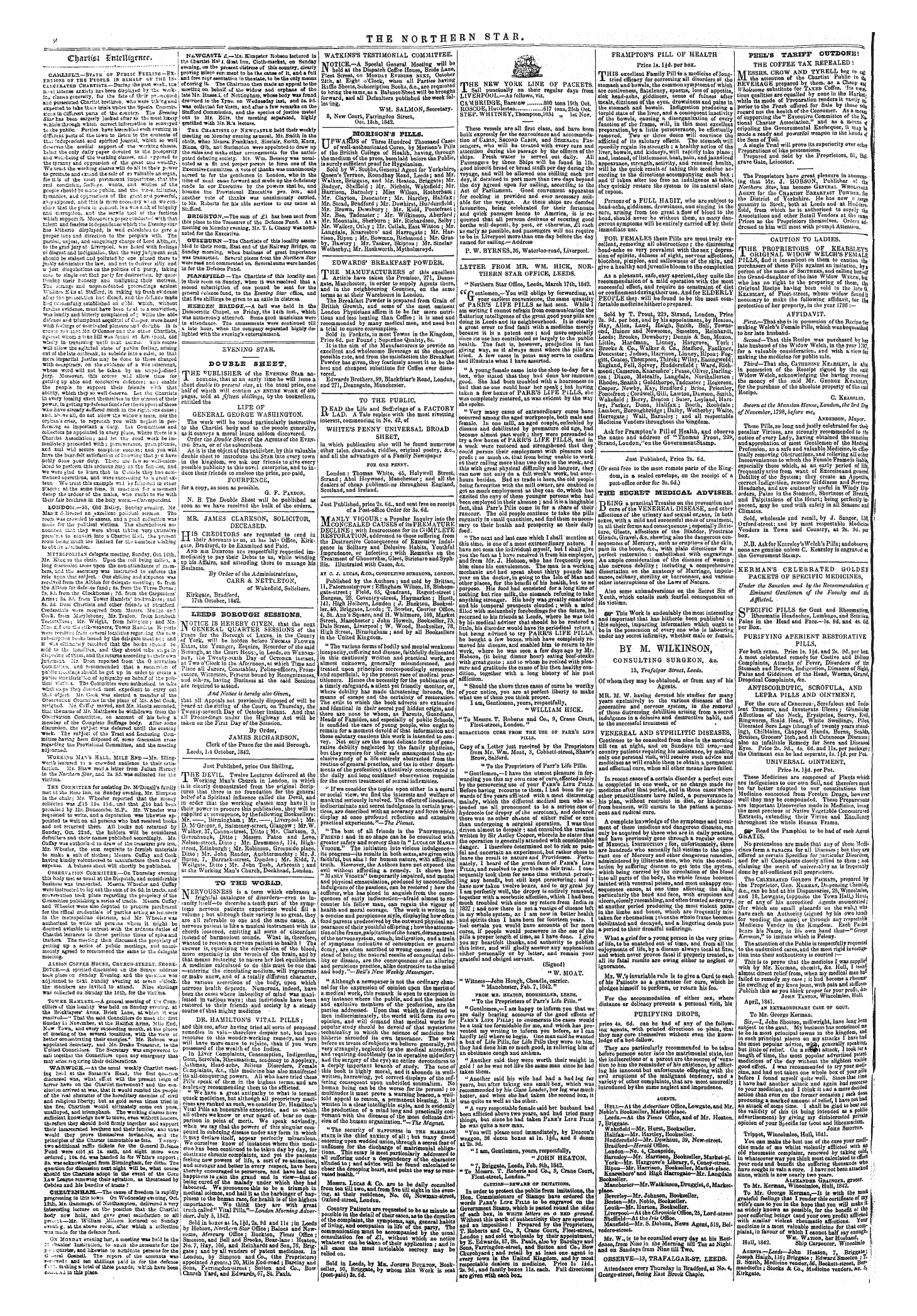 Northern Star (1837-1852): jS F Y, 3rd edition - Evening Star.