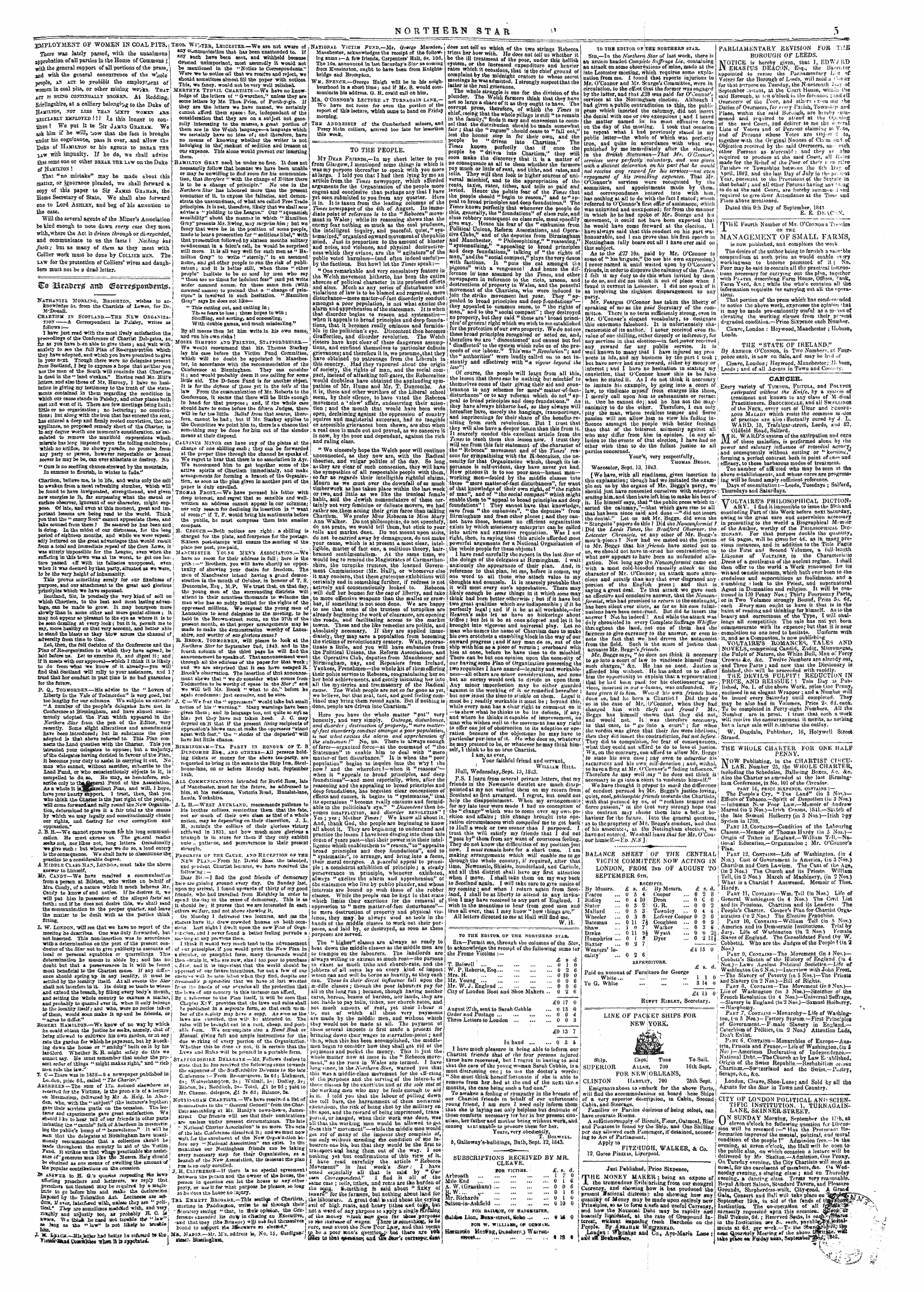Northern Star (1837-1852): jS F Y, 3rd edition - Sto 3$T&Lt;&Zv$ An& A?Orr*Gponti*Tti0.