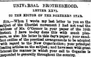 •DSIYi-BSAL HR9THEBH00D, 1BTIKB. XXn, TO TEE SSITOB OP IHK HOiTHBBS STAB. Sr&,—When I wrote my last letter to you ©n the goijscfc of the Chartist movement I had. not lead the address of Mr. O'Conzior in jour paper of the 191h instant I law to^ay fleae l&ia with much pleasnre, aa also his letter in this day* paper; jonr excellent outline ef the practical arrangements to be adopted •with regard to the JTew Organ!sitaon • yonr principal le»on>g arOdBS on Ihe snbjeet j and have seen "withgreat iaterest the manner la -which yonr call to Organize ii jeroonded togenerallythroughout the conn try. \ z============ ^^