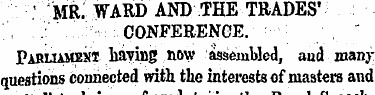 "' - ¦ .' MR.i WARD AND THE TRADES' / CO...