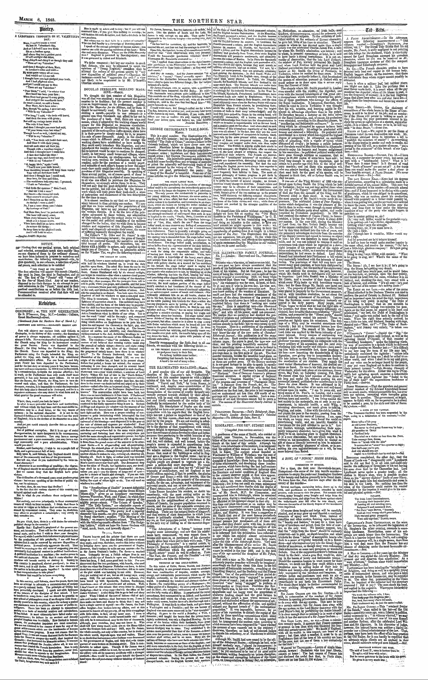 Northern Star (1837-1852): jS F Y, 3rd edition - Notice.