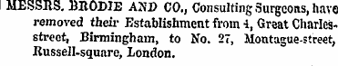 MESSRS. BRODIE AND CO., Consulting Surge...
