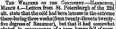 The Weather ok the Continent.—Hamburgh, ...