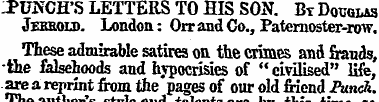 J-imCffS LETTERS TO HIS SON. Bv Douglas ...