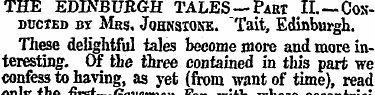 THE EDINBURGH TALES—Pari II.—Conducted n...