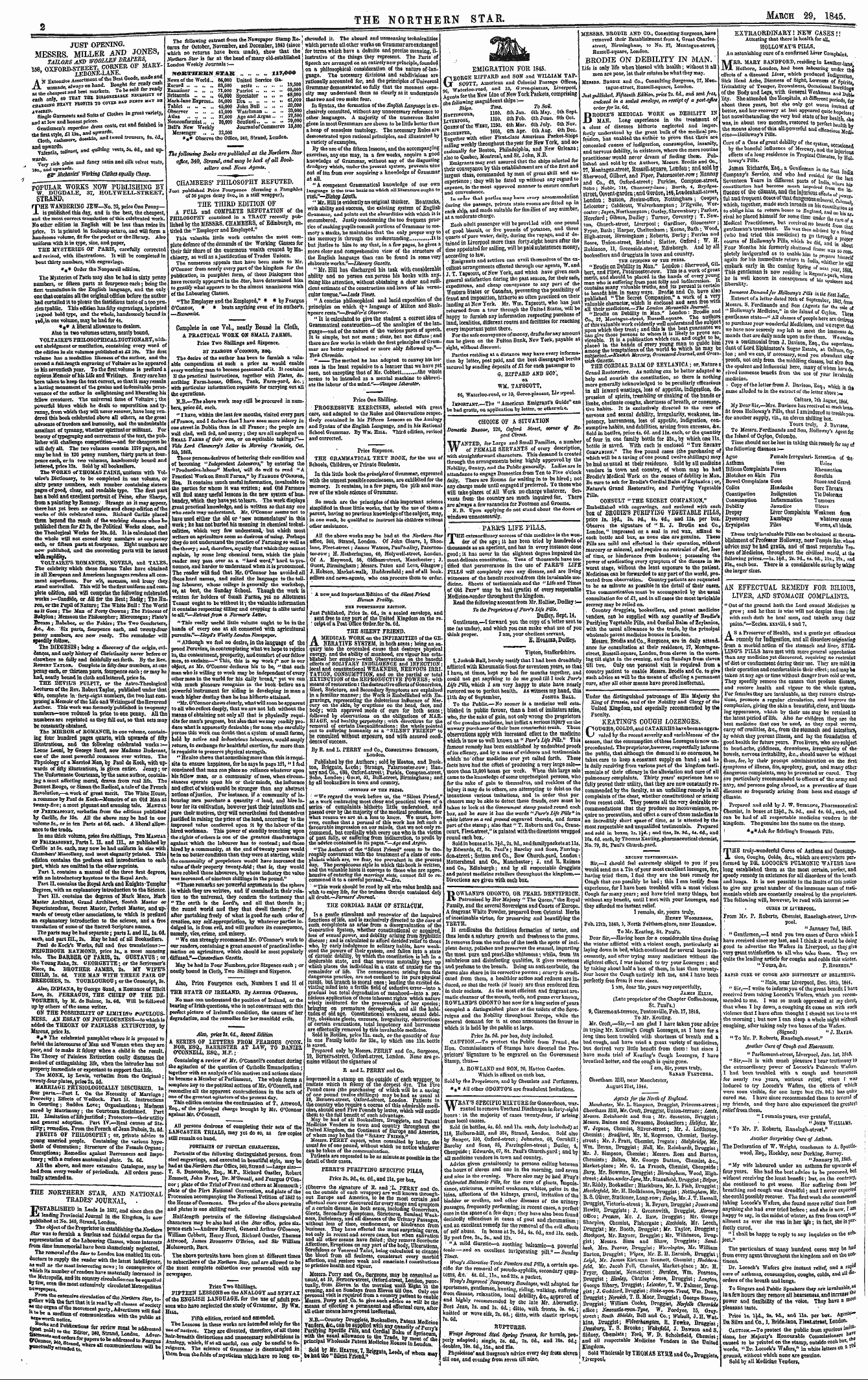 Northern Star (1837-1852): jS F Y, 3rd edition - Ad00119