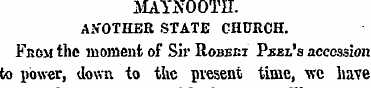 MAYNOOTH. A.VOTHER STATE CHURCH. Fbom th...