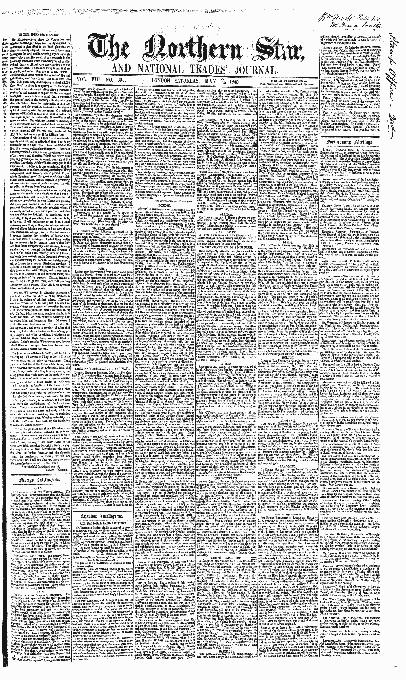 Northern Star (1837-1852): jS F Y, 3rd edition - Feum Tnwuflnitt