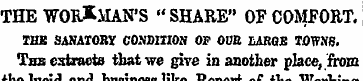 THE WORKMAN'S "SHARE" OF COMFORT. IBS SA...