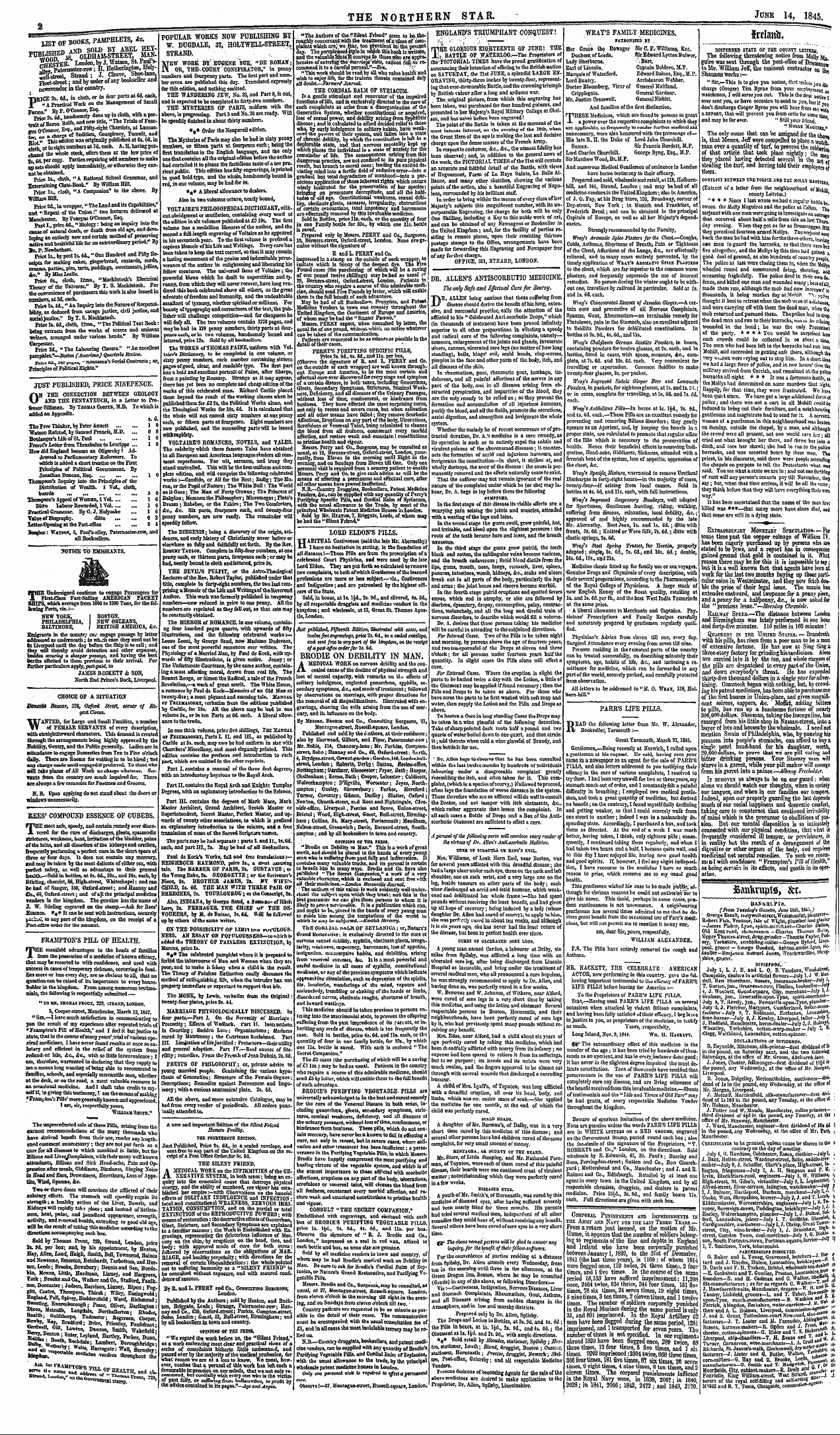 Northern Star (1837-1852): jS F Y, 3rd edition - The Northern Star. June 14, 1845, !