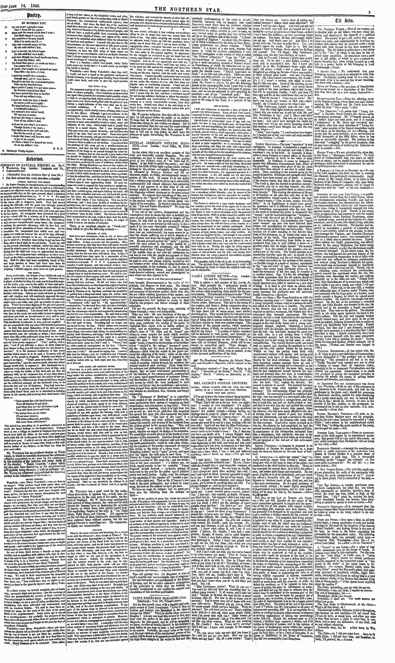 Northern Star (1837-1852): jS F Y, 3rd edition - \ Tait's Edinburgh Magazine*-Juse. Edinb...