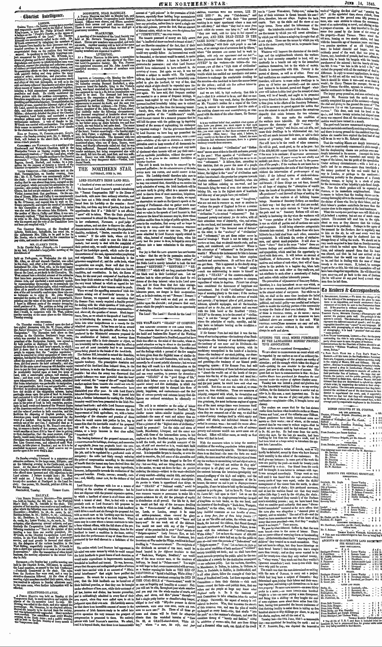 Northern Star (1837-1852): jS F Y, 3rd edition - Iyhe Northern Star^ Jura ,14, 1845 .