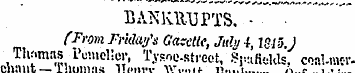 BAKKllUPTS. - (From Friday's Gazette, Ju...