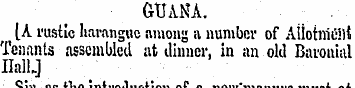 GUANA. [A rustic harangue among a number...