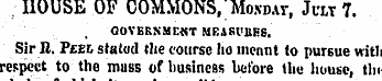 . HOUSE Oh' COMMONS, Mondat, Jew 7. GOVE...