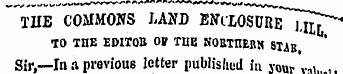 THB COMMONS LAND ENi'LOSDRE ^ Lm '"'"' T...
