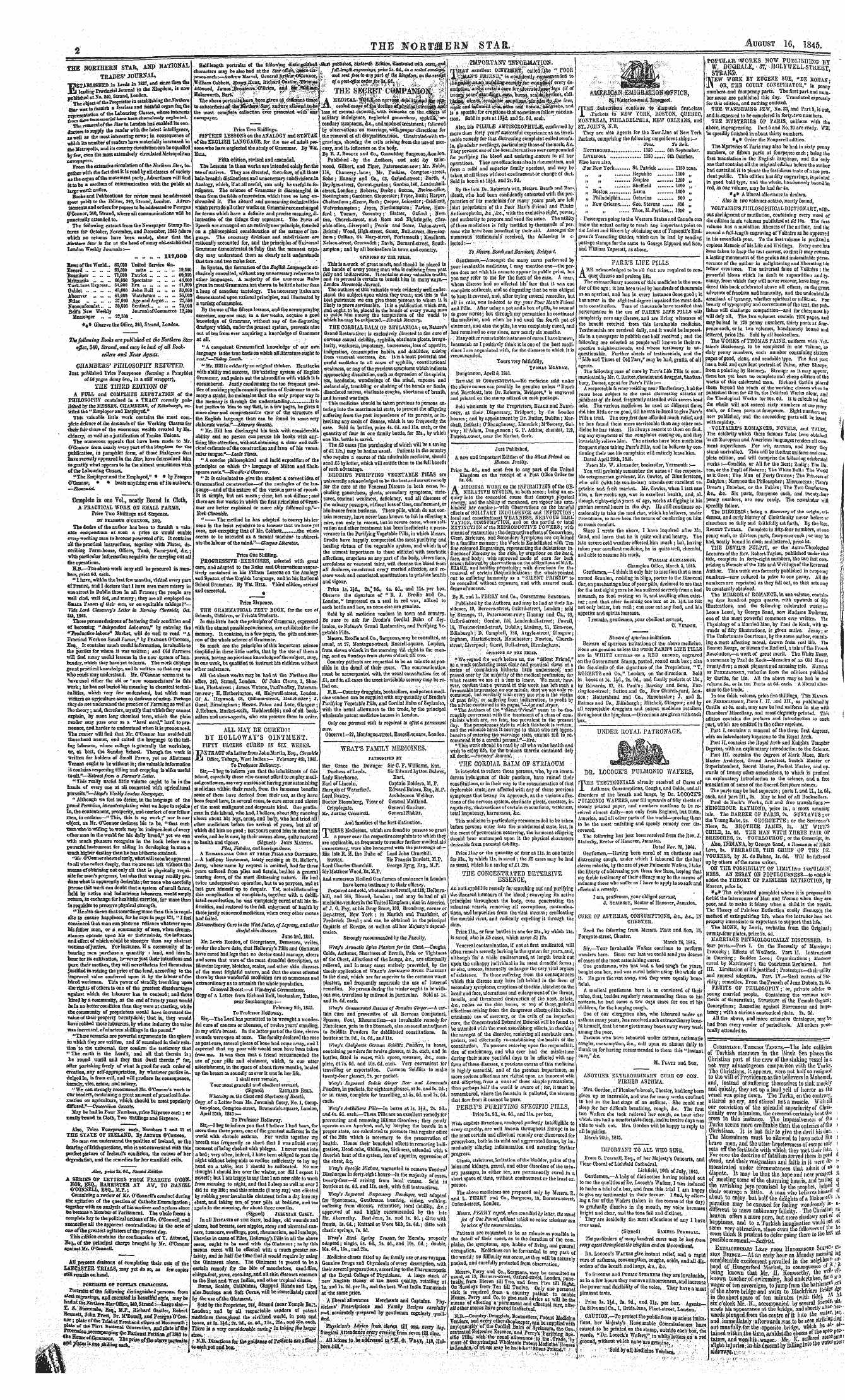 Northern Star (1837-1852): jS F Y, 3rd edition - Ad00203
