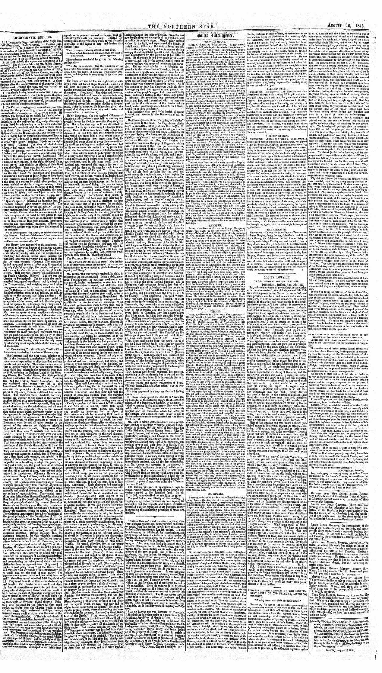 Northern Star (1837-1852): jS F Y, 3rd edition - Printed By Dougal M'Gowan, Of 17, 6r«At Windmillstreet, Hajinsrvot, In Tho City Of Westminster, A* Ft*