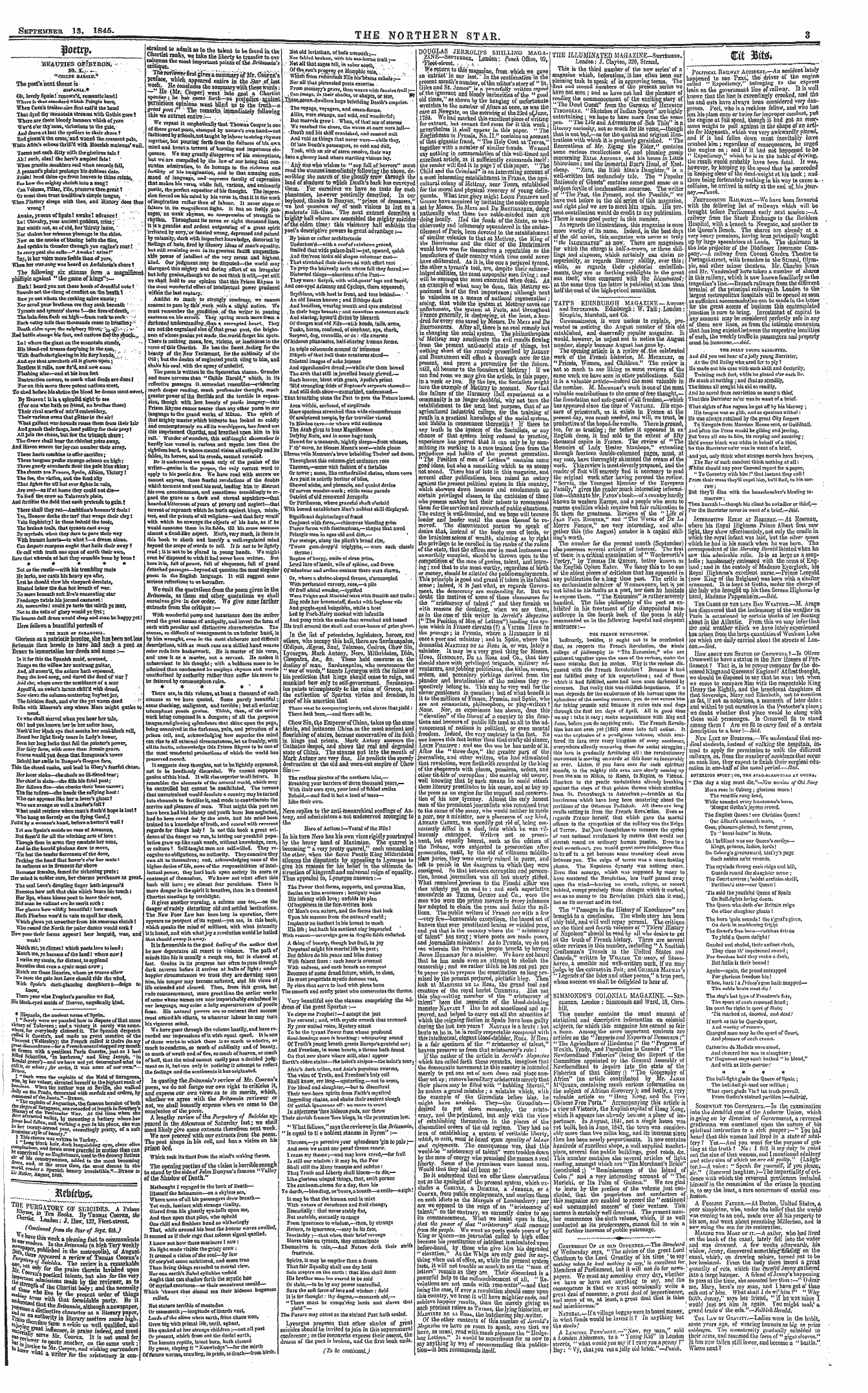 Northern Star (1837-1852): jS F Y, 3rd edition - Vqvsv * Jerrold's Shilling Maga-.. Zine-...