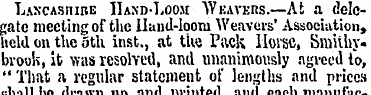 Lancashire Hand-Loom "Whavers.—At a dele...