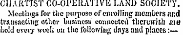 CHARTIST CO-Ol'EIiATlVE LAND SOCIETY. Me...