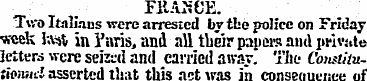 FJ1ANCE. Two Italians were arrested by t...