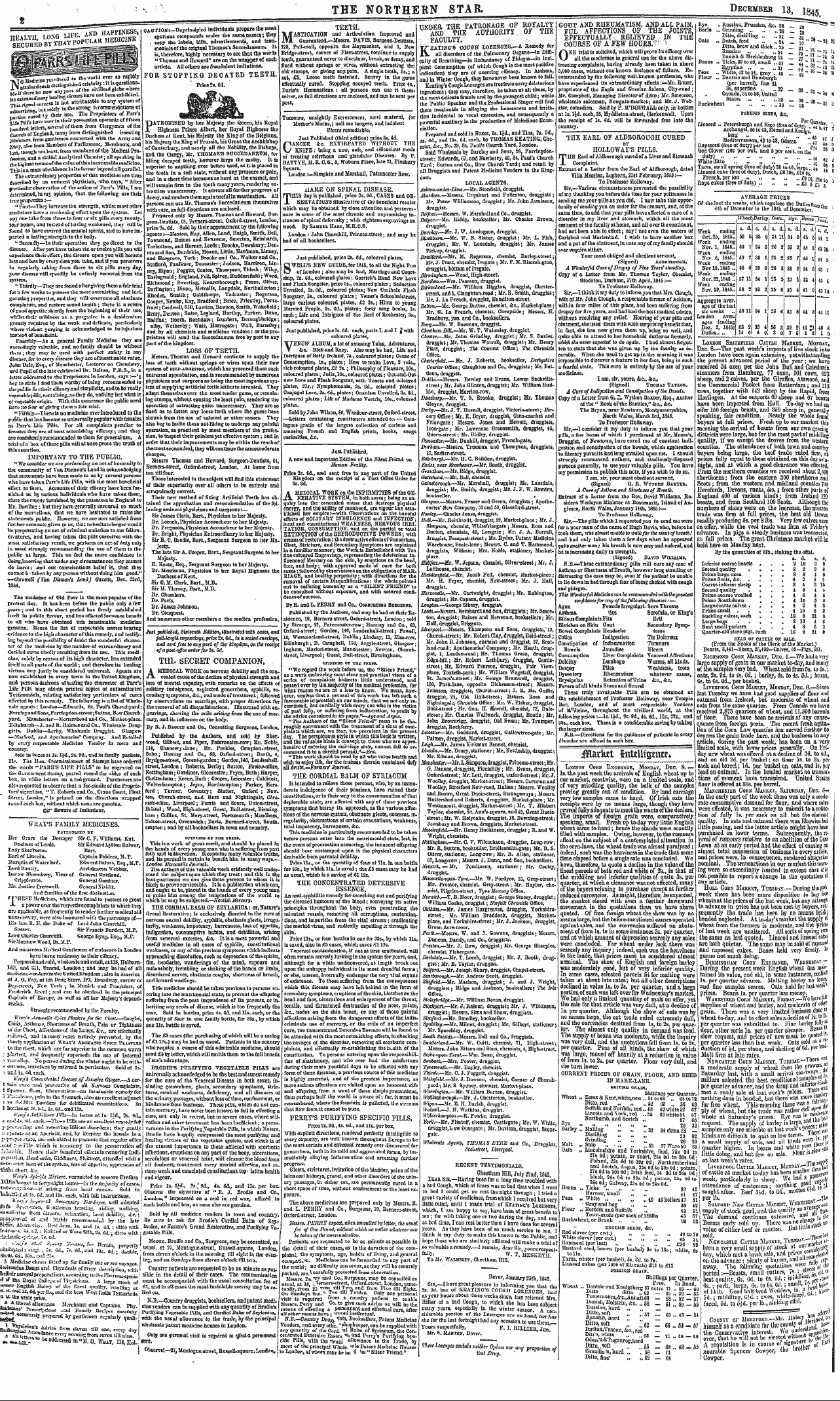 Northern Star (1837-1852): jS F Y, 3rd edition - Ad00213
