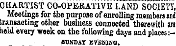 CHARTIST CO-OPi&RATrVE L ANDSOOIETI, Mee...