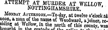 ATTEMPT , AT MURDER AT WELLOW, NOTTINGHA...