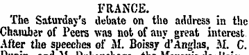 FRANCE. The Saturday's debate on the add...