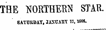 THE NORTHERN STAR. SATURDAY, JAXUATtY 17,1««.