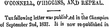 O'CONNELL, O'HIGGINS, ArTj) REPEAL. Tue ...