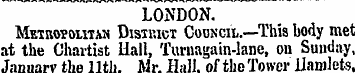 LONDON. Metropoiitas Distkict Couxcit.—T...