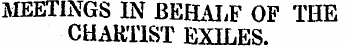 MEETINGS IN BEHALF OF THE CHARTIST EXILES.