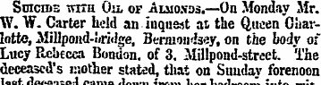 Suicros with Oil of Almosds.—On Monday M...