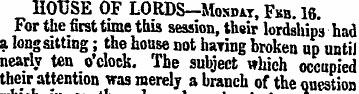 HOUSE OF LORDS—MoswT, Fra. 16. For the f...